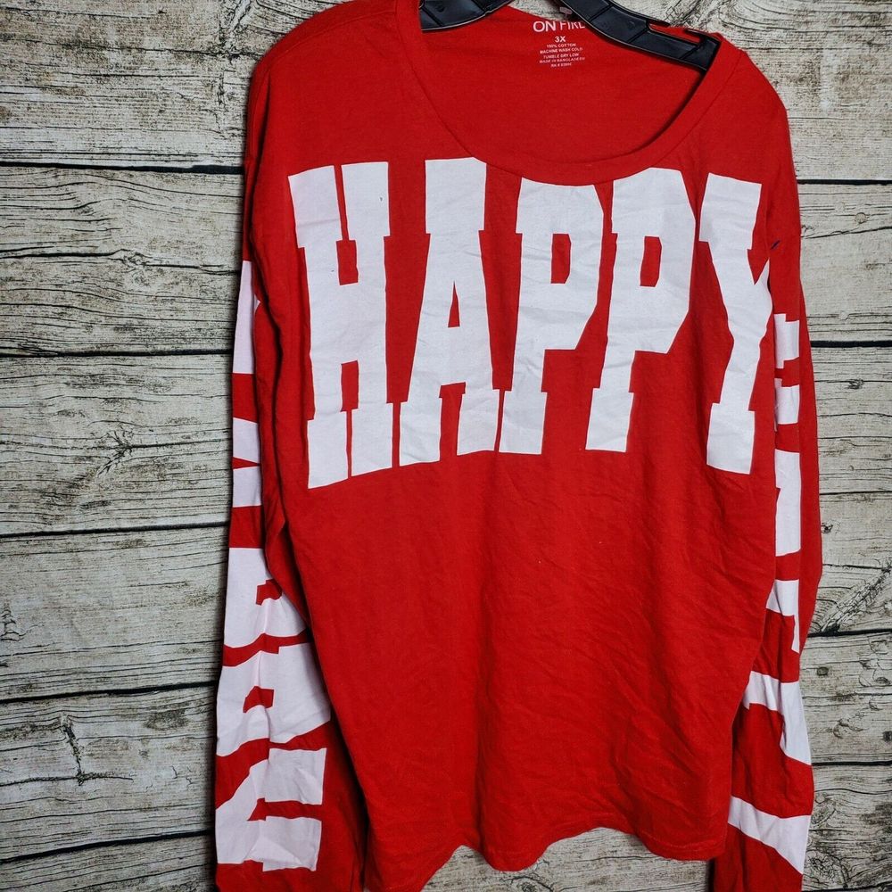 on fire Red shirt Size 3X